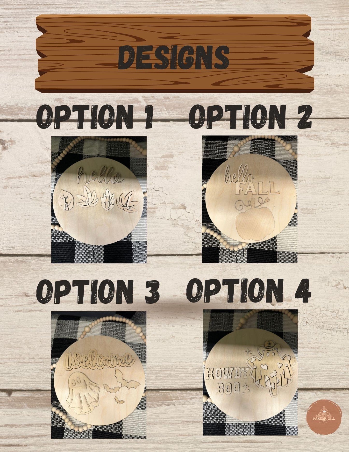 DIY Fall & Halloween Wood Sign Kit: Paint Your Own Decor