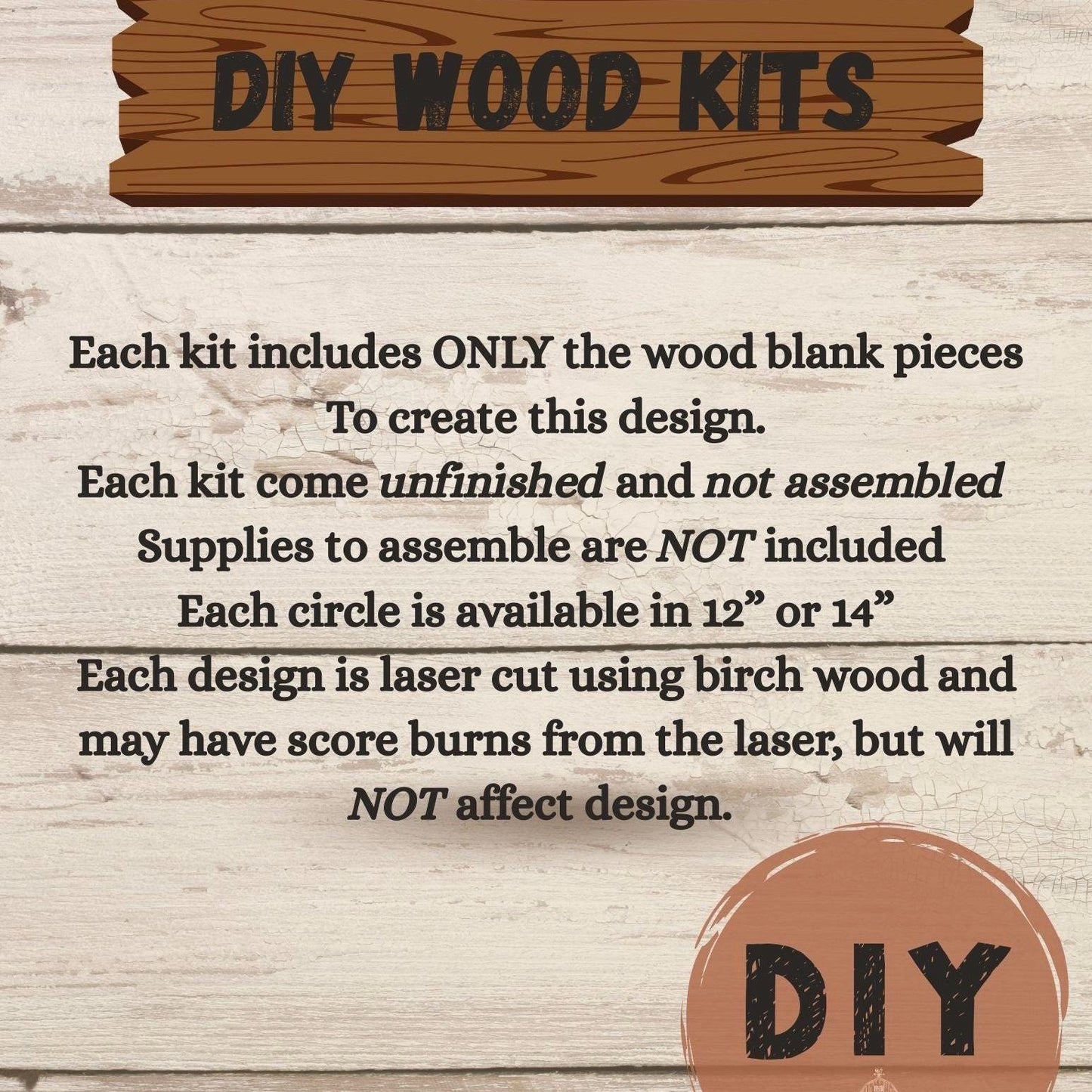 DIY Fall & Halloween Wood Sign Kit: Paint Your Own Decor