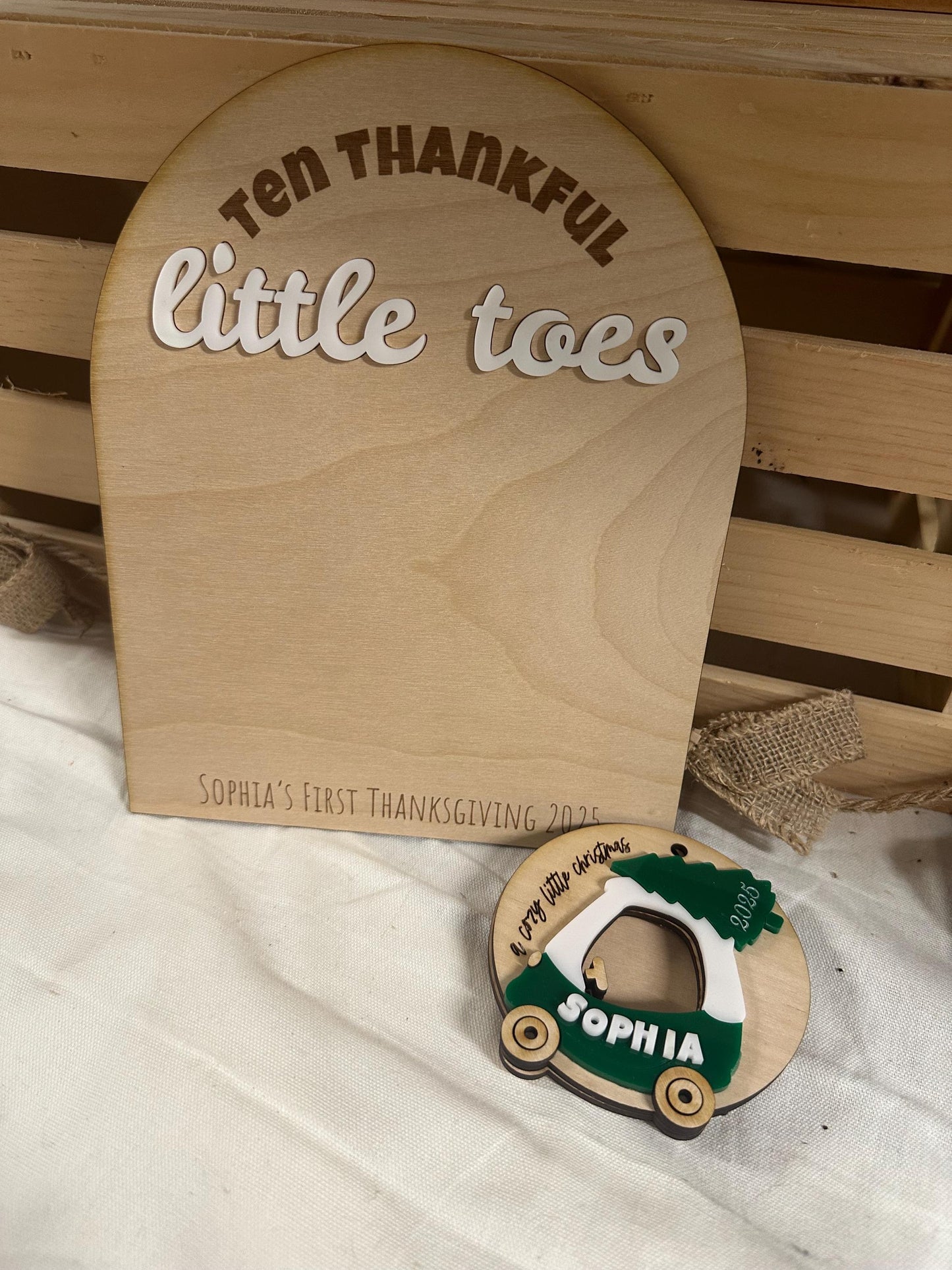 Ten Thankful Little Toes – Personalized Baby’s First Thanksgiving Keepsake