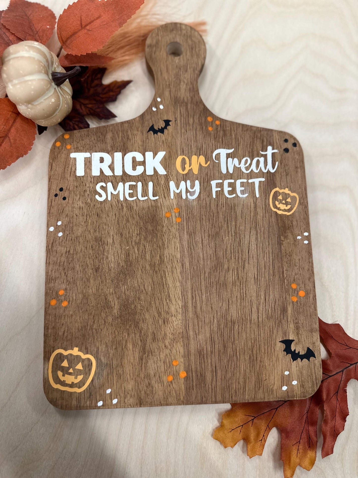 Personalized Halloween Footprint Sign: Baby's First Halloween Keepsake