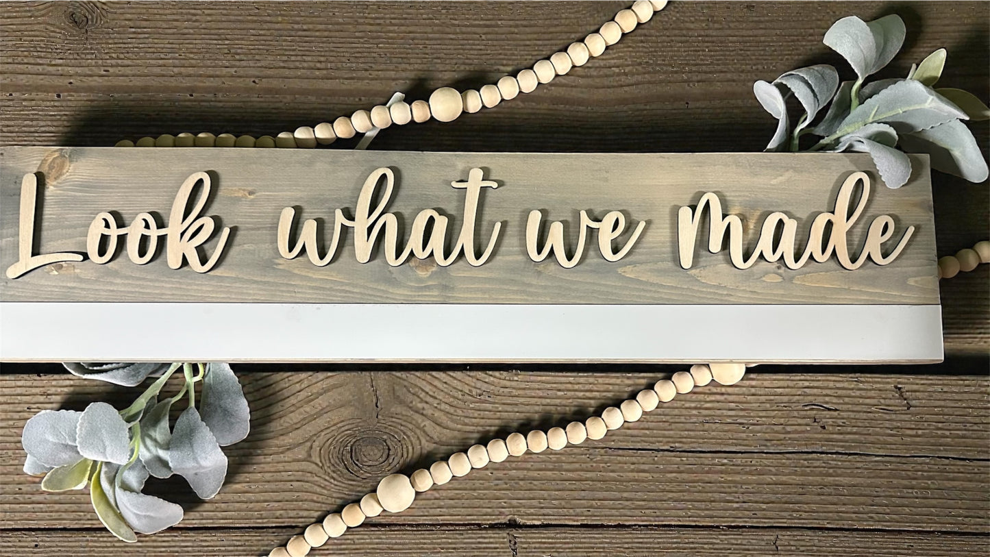 Personalized Kids Artwork Display: Wooden Magnet Board