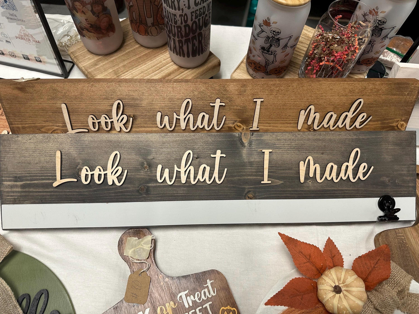 Personalized Kids Artwork Display: Wooden Magnet Board