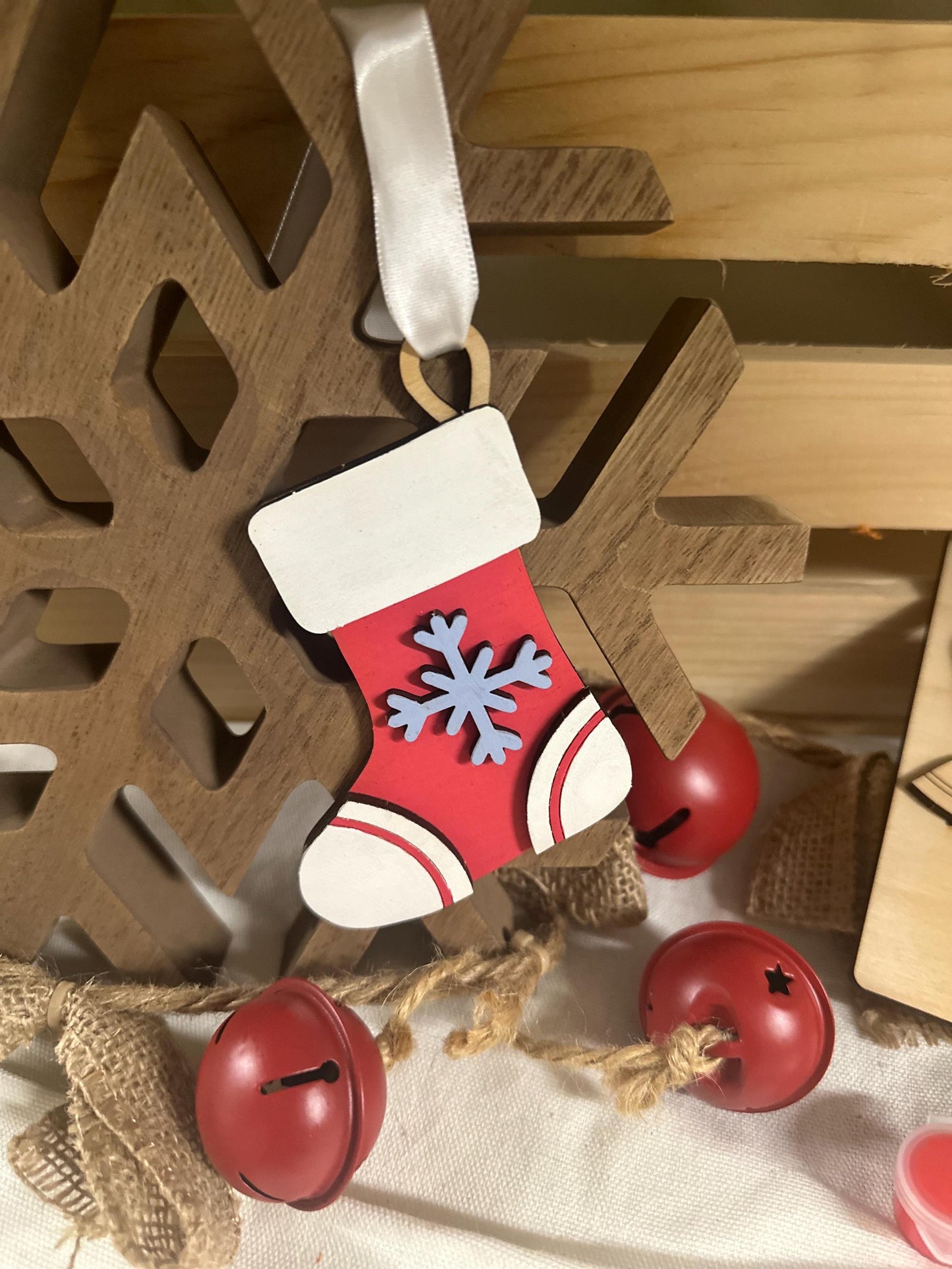 Kids DIY Stocking Ornament Painting Kit • Christmas Craft