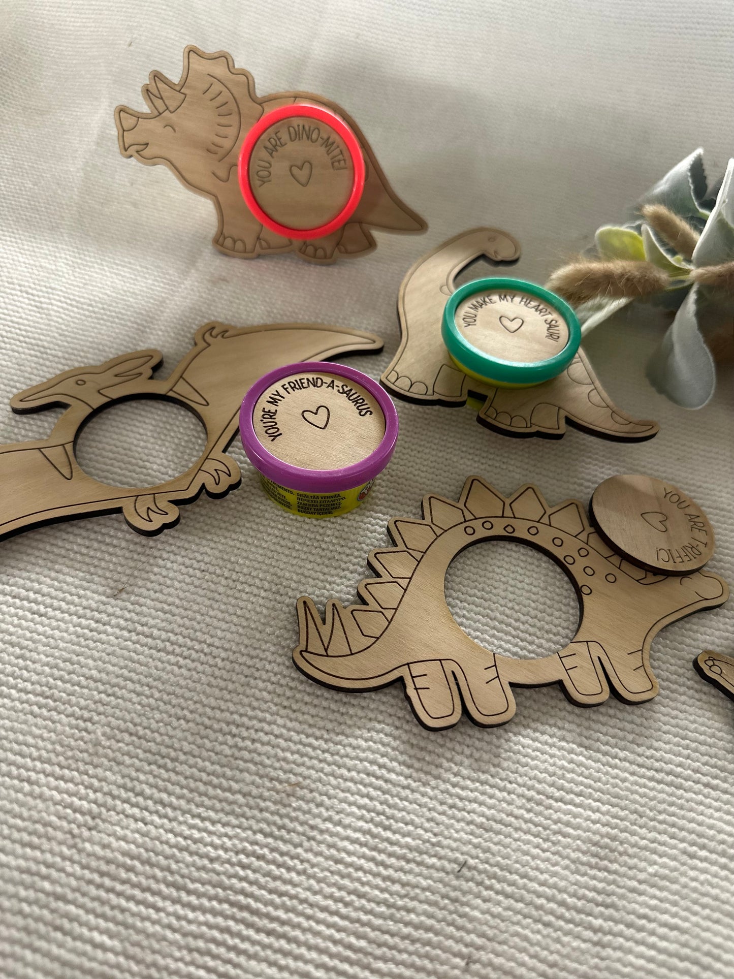 Dinosaur Playdoh Holders