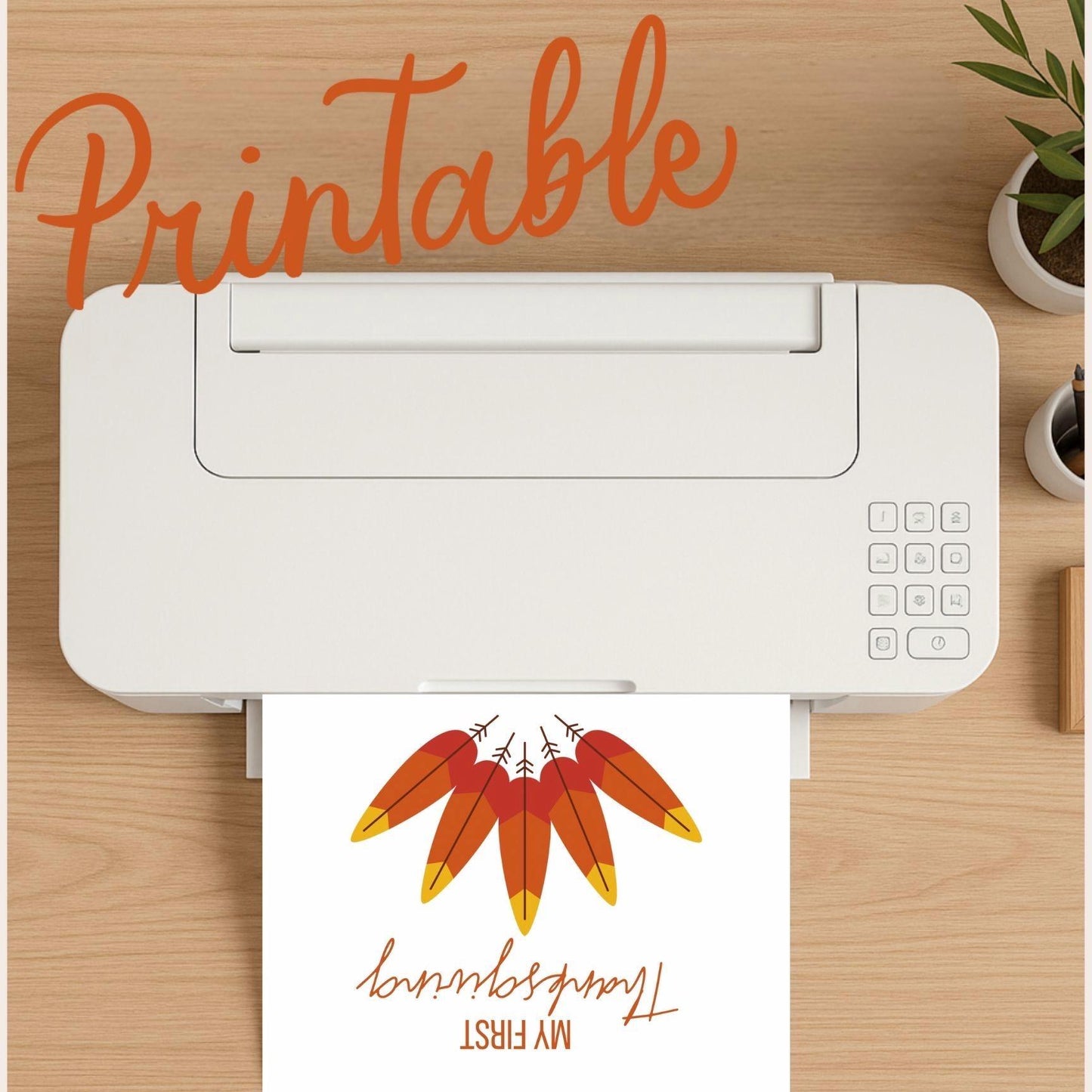 Baby Footprint Turkey Thanksgiving Keepsake: First Holiday 2025 (Digital Download)