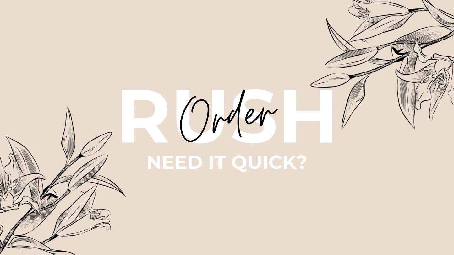 Rush Order, Rush Processing, Add-On