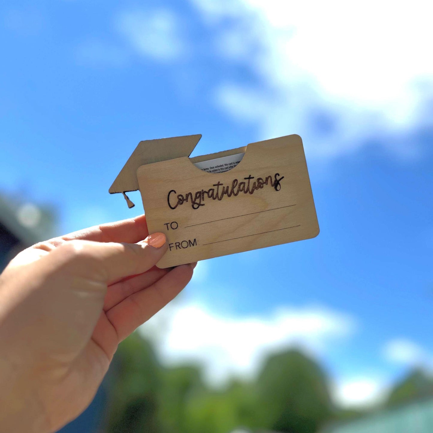 Laser Cut Wood Graduation Gift Card Holder | Class of 2025