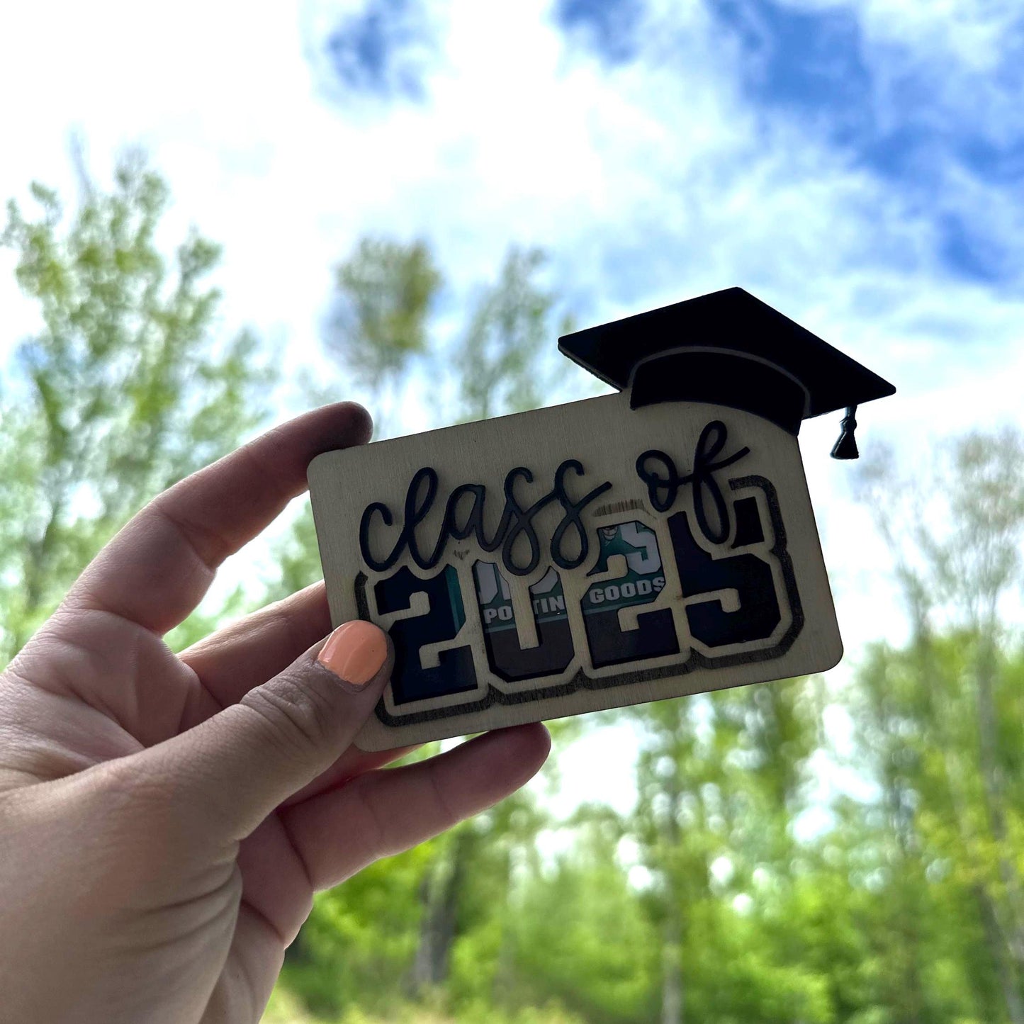 Laser Cut Wood Graduation Gift Card Holder | Class of 2025