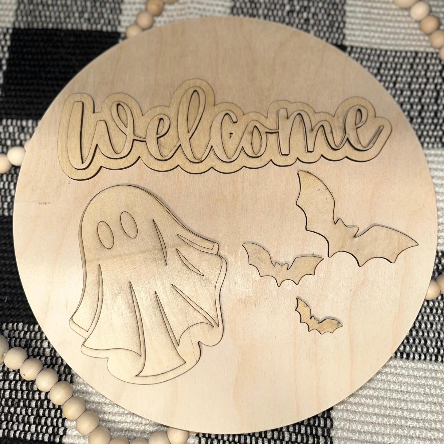 DIY Fall & Halloween Wood Sign Kit: Paint Your Own Decor