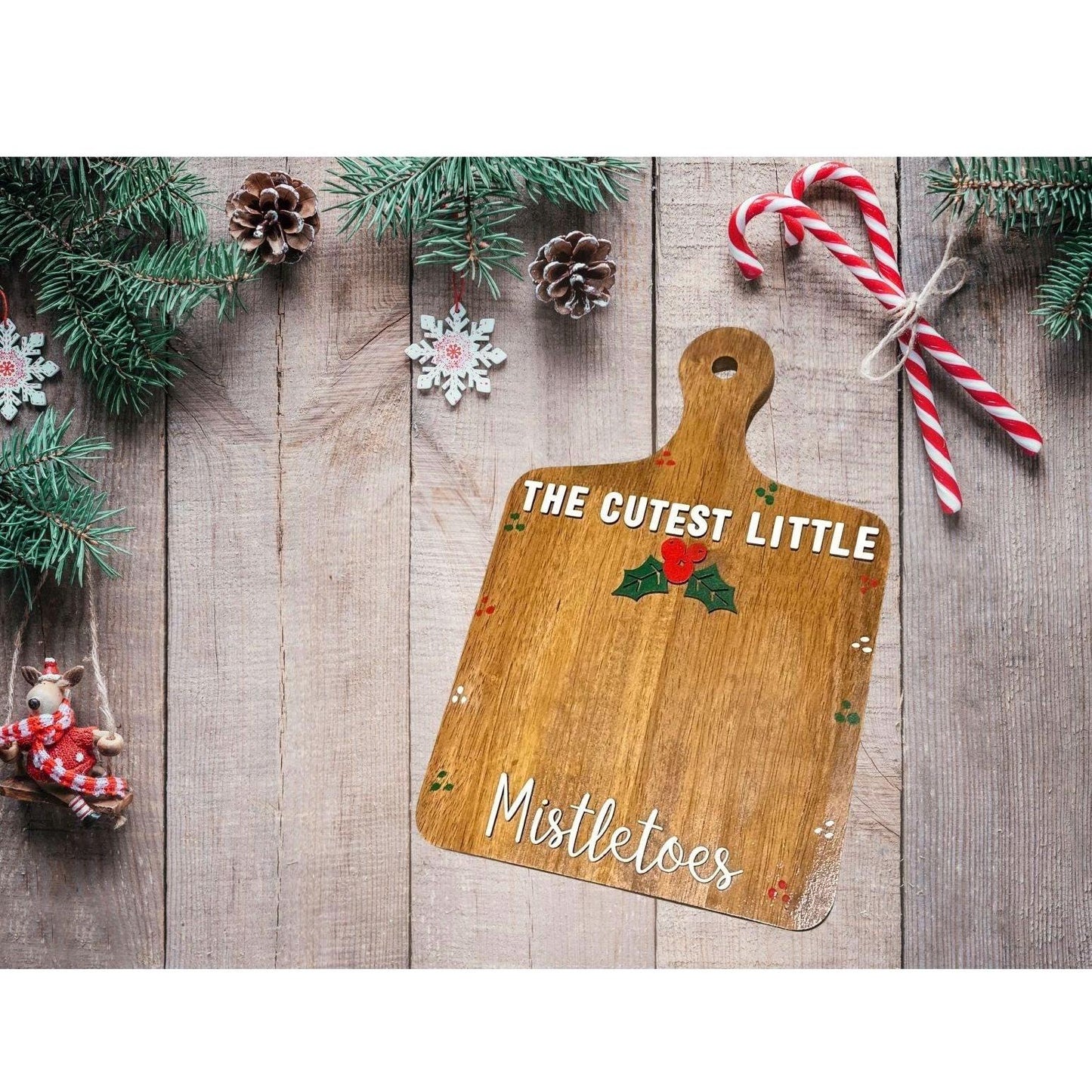 Personalized Christmas Footprint Sign: Baby's First Christmas Decor