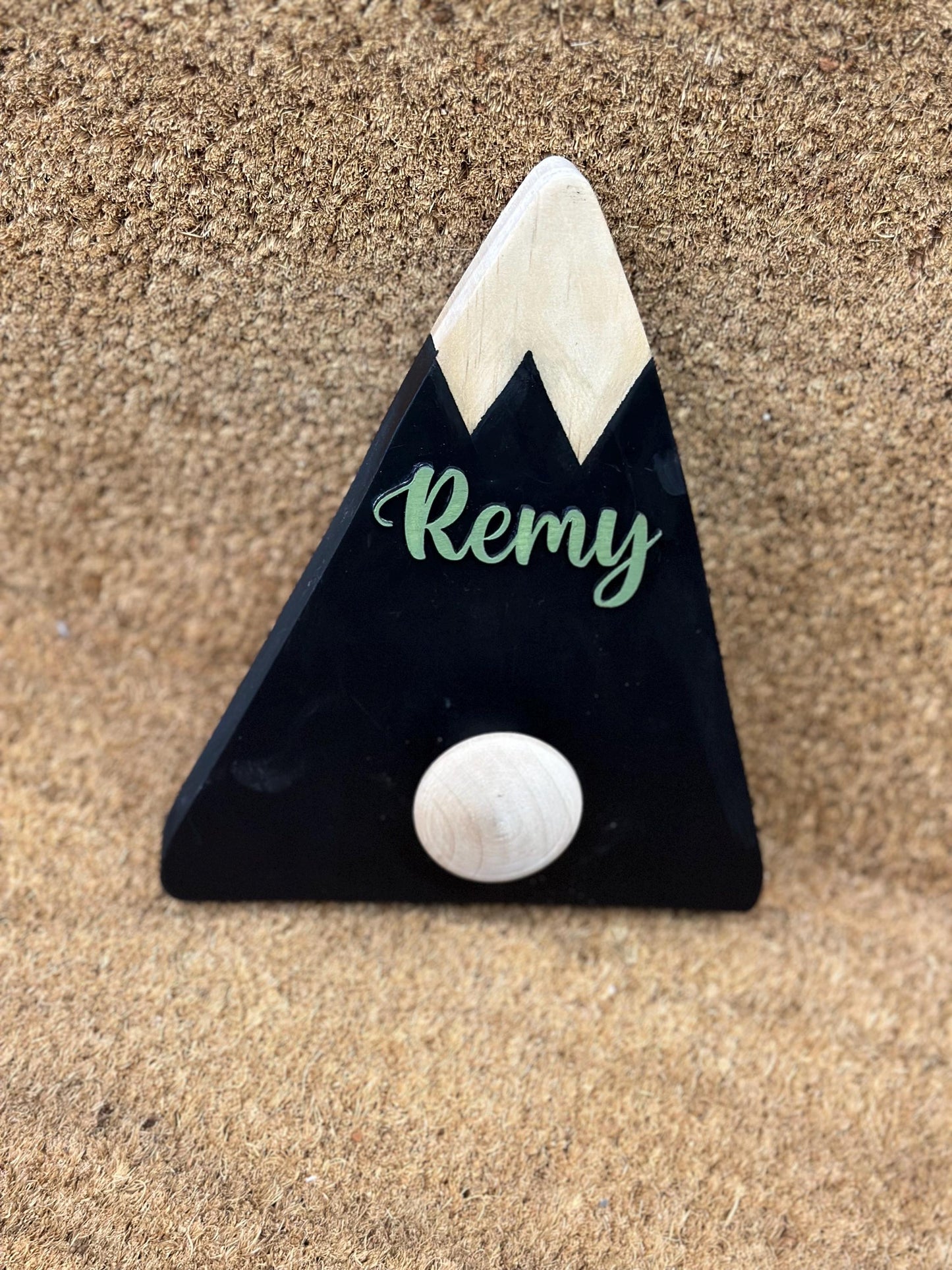 Mountain Wall Hook | Handcrafted Wooden Wall Decor | Rustic Nursery or Adventure Inspired Home Accent