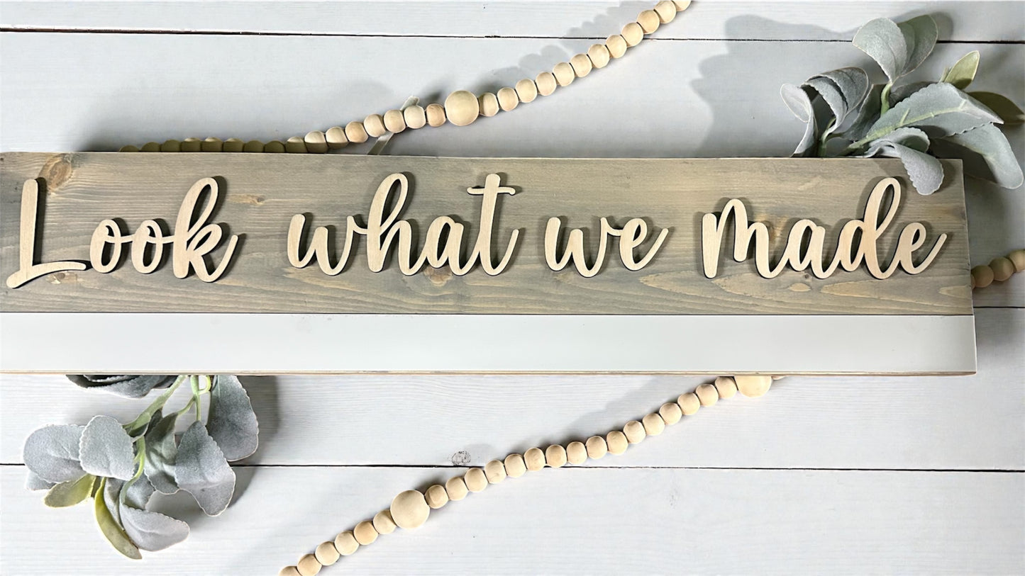 Personalized Kids Artwork Display: Wooden Magnet Board