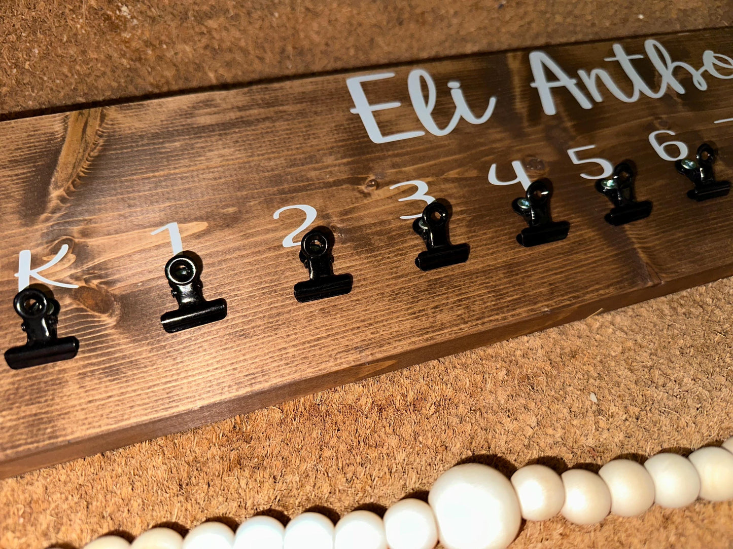 Personalized K-12 School Photo Display: Wooden Keepsake Frame