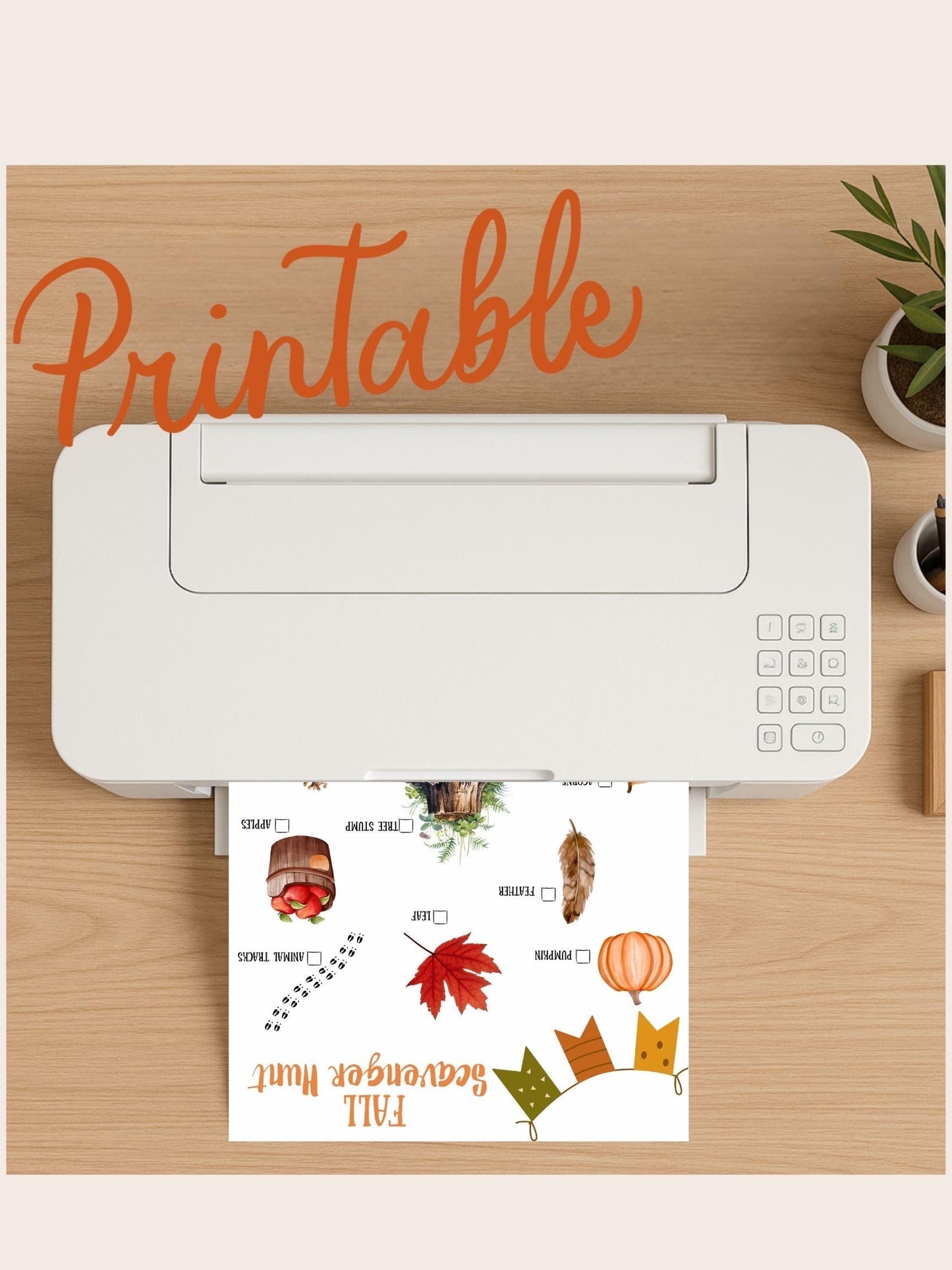 Fall Scavenger Hunt Printable: Autumn Outdoor Activity (Digital Download)