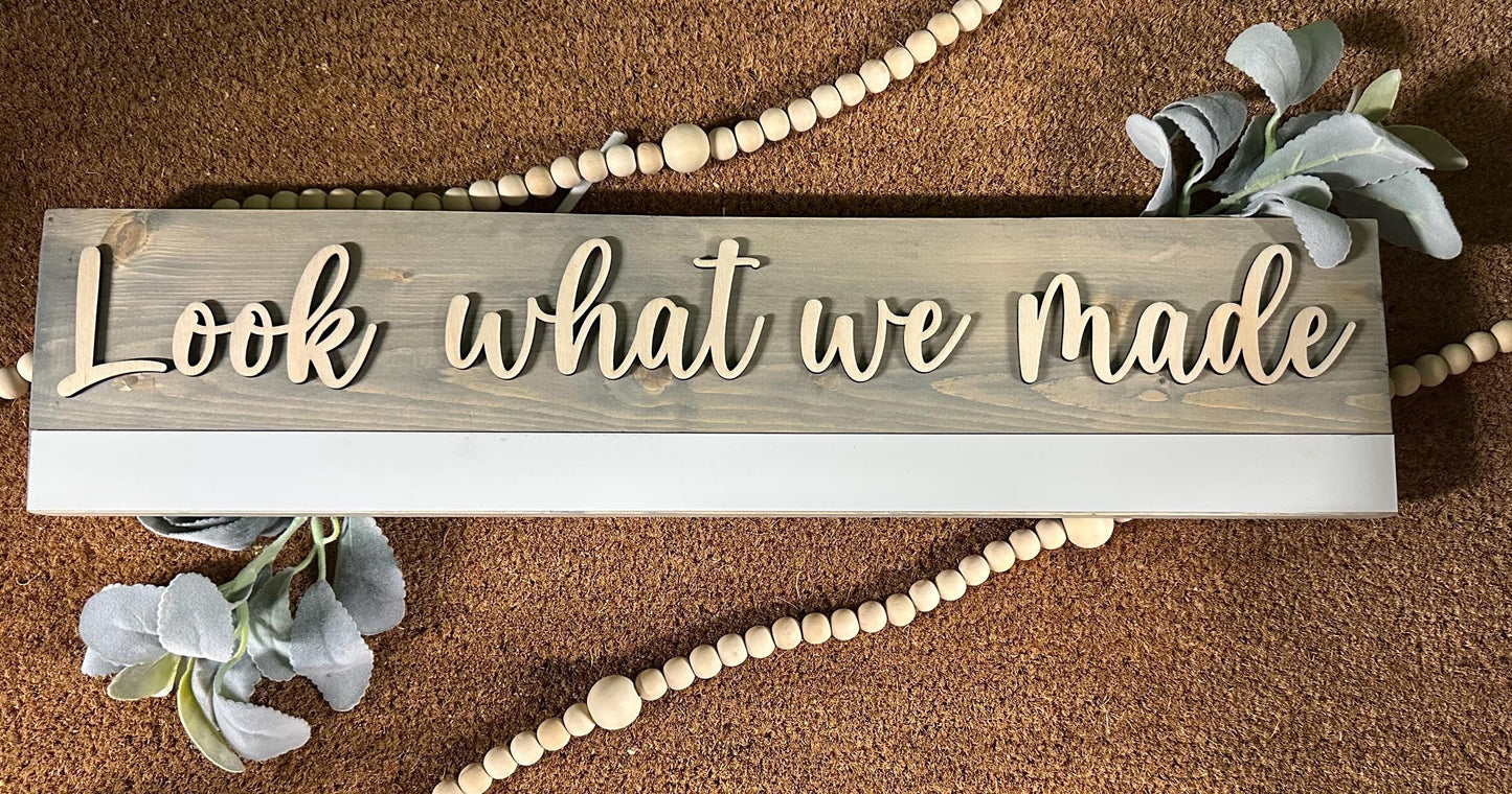 Personalized Kids Artwork Display: Wooden Magnet Board